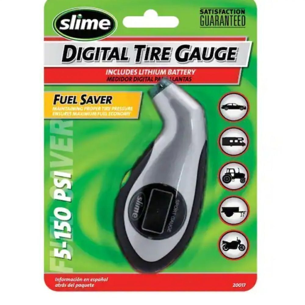 💙NIB Slime Digital Portable Tire Pressure Gauge w/Long Lasting Battery
